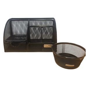EasyPAG Mesh Desk Organizer Drawer Office Desktop Rolodex‎ Clip Dish Black